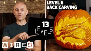 13 Levels of Pumpkin Carving Easy to Complex  WIRED [upl. by Aremaj]