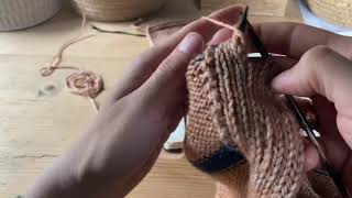 How to work buttonholes in double knit stitch front band [upl. by Negaem962]