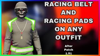 Easy How to get the Racing Belt and Racing Pads on ANY outfit No TransferGTA Online [upl. by Ahsien]