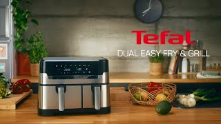 Karšto oro gruzdintuvė Tefal Dual Easy Fry amp Grill EY905D [upl. by Sharp652]