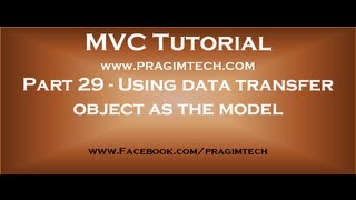 Part 29 Using data transfer object as the model in mvc [upl. by Assehc]