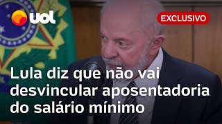 Lula diz que não desvinculará aposentadoria do salário mínimo e diz Quero que empresário lucre [upl. by Summers459]