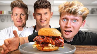 I Challenged YouTubers FRIED CHICKEN SANDWICHES To See Who Is the Best [upl. by Eema]