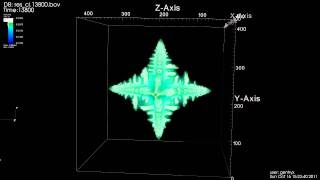 Simulation of dendritic solidification Al4Cu wt [upl. by Bartle]