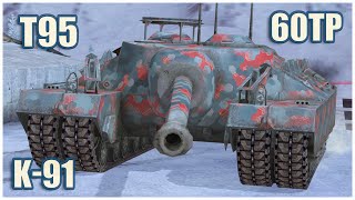 T95 60TP amp K91 • WoT Blitz Gameplay [upl. by Aifas]