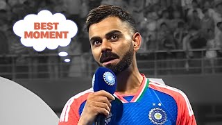 🚨Virat Kohli REVEALS His BEST Moment🥹Virat Kohli Speech at Wankhede Stadium Today [upl. by Haveman884]