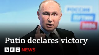 Putin claims landslide victory as thousands protest against “rigged election”  BBC News [upl. by Senn]