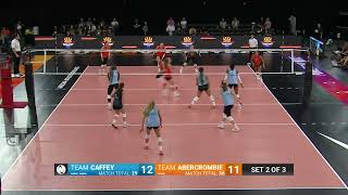 AU Pro Volleyball Game 7 Morgan Hentz and Mary Lake Trade Digs [upl. by Derdlim]