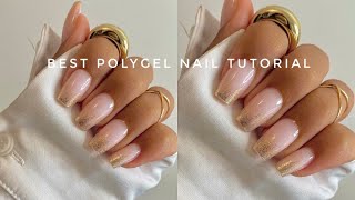 BEST BEGINNER FRIENDLY POLYGEL TUTORIAL  NAIL DIY TUTORIALS  EASY QUICK AND LONGLASTING [upl. by Hild]