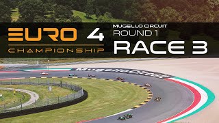 Euro 4 Championship  ACI Racing Weekend Mugello round 1  Race 3 [upl. by Ahsikam121]