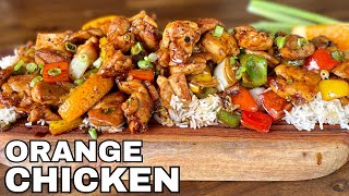 Orange Chicken Recipe STEP by STEP  EASY Chinese Griddle Recipe [upl. by Arrakat]