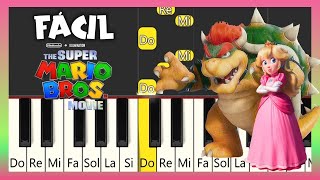 Peaches Peaches Bowser  Super Mario Bros  PIANO TUTORIAL  PIANO FÁCIL CON NOTAS [upl. by Lightfoot]