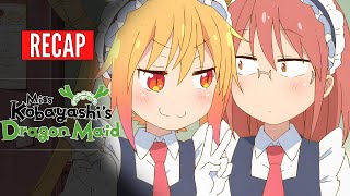 Miss Kobayashis Dragon Maid SEASON 2 ANIME RECAP  Kobayashisan Chi no Maid Dragon [upl. by Threlkeld]