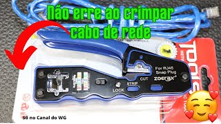 Alicate crimpador RJ45 vazado Zoerax  Tools crimp WXQ288 [upl. by Kendall]