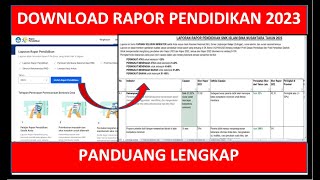 CARA DOWNLOAD RAPOR PENDIDIKAN TAHUN 2023 [upl. by Euhsoj718]