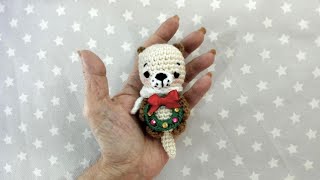 Nutria de Navidad en crochet  Adornos navideños paso a paso a crochet [upl. by Notgnillew]