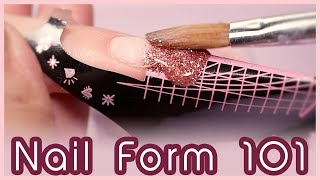 How to Apply Acrylic on Nail Forms for Beginners [upl. by Inimod]