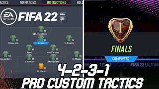 FIFA 22 BEST 4231 FORMATION PRO CUSTOM TACTICS POST PATCH FUT CHAMPS Tactics amp Instructions [upl. by Leahpar]