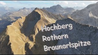 Mit der Drohne über Hochberg Rothorn u Braunarlspitze [upl. by Anelej]