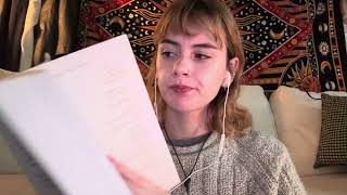 reading “devotions” by mary oliver asmr🐛 hand movements semi inaudible mouth sounds [upl. by Repinuj]