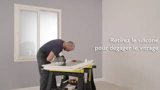 Changement dun vitrage sur fenêtre PVC [upl. by Leahcar]