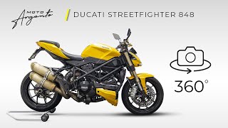 Ducati Streetfighter 848  Vista a 360 gradi  Moto Argento [upl. by Leach]