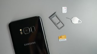 Inserting SIM and SD Card in Galaxy S8  S8 [upl. by Erehc]