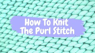 How to Knit the Purl Stitch  English Style or Continental Style [upl. by Fleck970]