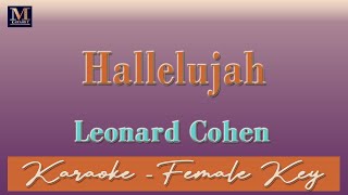 Hallelujah  Karaoke Leonard Cohen  Female Key [upl. by Tyler]