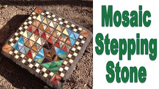 How to Create an Outdoor Stepping Stone Mosaic with No Days Adhesive [upl. by Tynan]