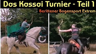 Bogenschießen vom Pferd Kassai Turnier Teil1 Bogensport Extrem Reiterbogen extra Horseback Archery [upl. by Reyna277]