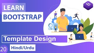 Bootstrap Responsive Template Design Tutorial in Hindi  Urdu [upl. by Dulsea]