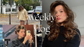 weekly vlog  getting Matilda Djerf bangs autumn days out in London  lots of self care [upl. by Anuahs]