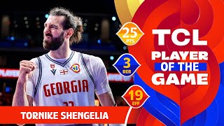 Tornike Shengelia 25 PTS  TCL Player Of The Game  GEO vs VEN  FIBA Basketball World Cup 2023 [upl. by Arihat98]