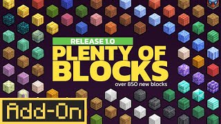 PLENTY OF BLOCKS AddOn  Minecraft Marketplace  Showcase [upl. by Ecerahc]