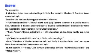 All students in this class understand logic Xavier is a student in this class [upl. by Iggep170]