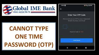 Global IME bank mobile banking OTP problem [upl. by Assen]