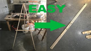 Fast and easy Art Easel Stand  Scrap wood  one day project [upl. by Edmee]