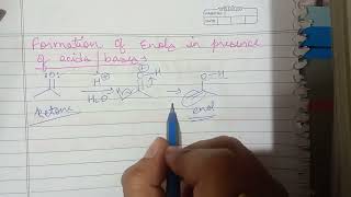 Formation of enols in presence of acidbaseenolatesorganic chemistry csirnet iit neet [upl. by Storfer636]