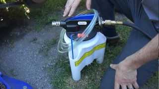 How to bleed brakes using Snap on tools vacuumpressure brake bleederbleeding [upl. by Addiego]