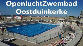 OOSTDUINKERKE zeedijk OPENLUCHTZWEMBAD Sfeer STRANDBAD [upl. by Eicnan]