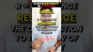 Class 10 Electricity One Shot in 60 Sec⏱️ CBSE 10th Science Physics Ch12 Revision Cbse2024Exam [upl. by Royall283]