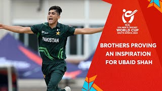 Brothers proving an inspiration for Ubaid Shah  U19 CWC 2024 [upl. by Tniassuot276]