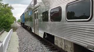 First day of operations for new Metra Peterson Ridge station on UP North Line 05202024 [upl. by Lemmy]