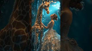 The Woman Performs a Fusion with The Giraffe americagottalent talent agt shorts [upl. by Trueman]