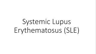 Systemic Lupus Erythematosus SLE  For Medical Students [upl. by Julis]