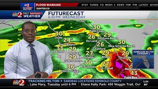 Miltons intensity ticks back up bringing winds to 155 mph  2 pm Tuesday update [upl. by Hennahane]