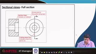 Lecture 46 Sections and Sectional Views Contd  Hindi [upl. by Ellennoj]