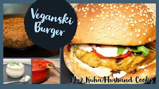 Veganski Burger od Cvijetače  Karfiola i Batat Slatkog Krumpira  Domaći BBQ Vegan Majoneza recept [upl. by Pirbhai407]