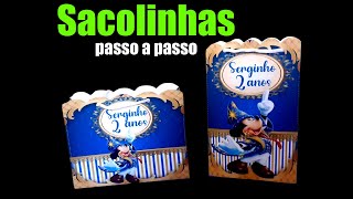 Como fazer sacolinhas de papel [upl. by Bartholomeus216]